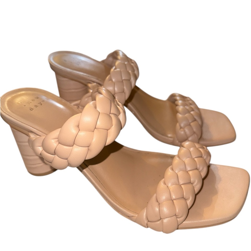 Women's Braided Tan Heeled Sandals